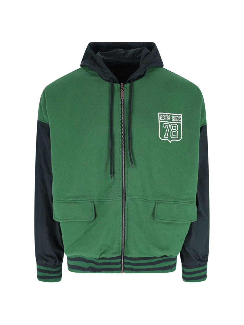 Golden Goose Reversible Zip Hoodie – Green/Blue