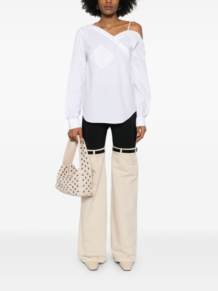 Coperni White Single Long Sleeve Button Top