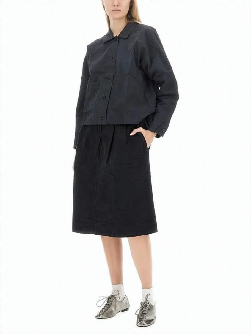 Margaret Howell Cropped Button-Up Shirt With Classic Collar