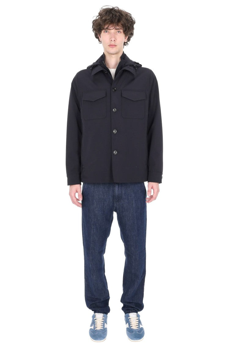 Moorer Maffei-Kr Waterproof Stretch Nylon Overshirt Jacket