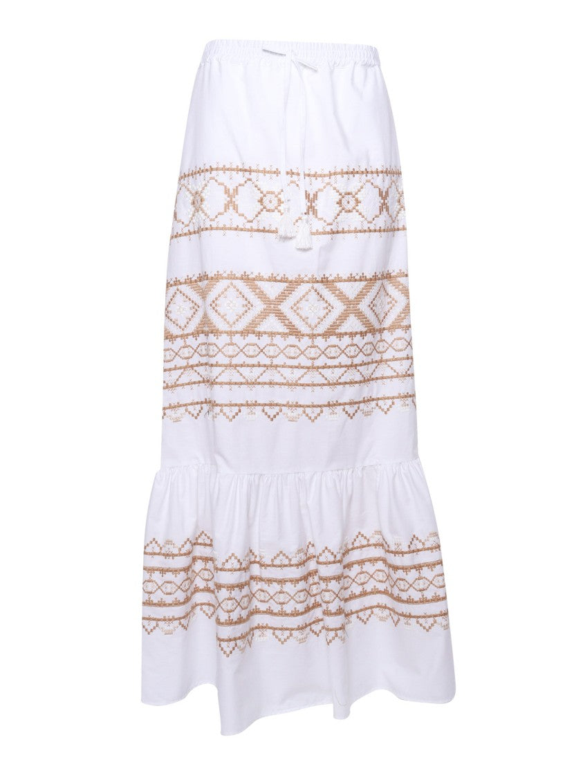 Ermanno Scervino Long Embroidered Skirt