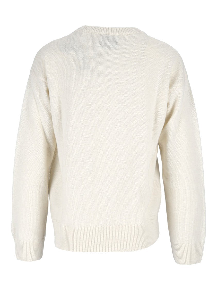 Mc2 Saint Barth Relaxed Fit Crewneck Sweater With Subtle Embroidery