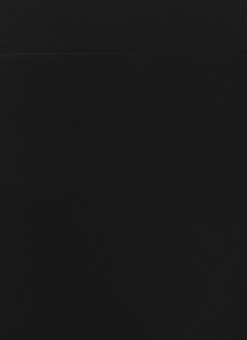Norma Kamali Black Elastic Waist Side Pockets Straight-Leg Pants