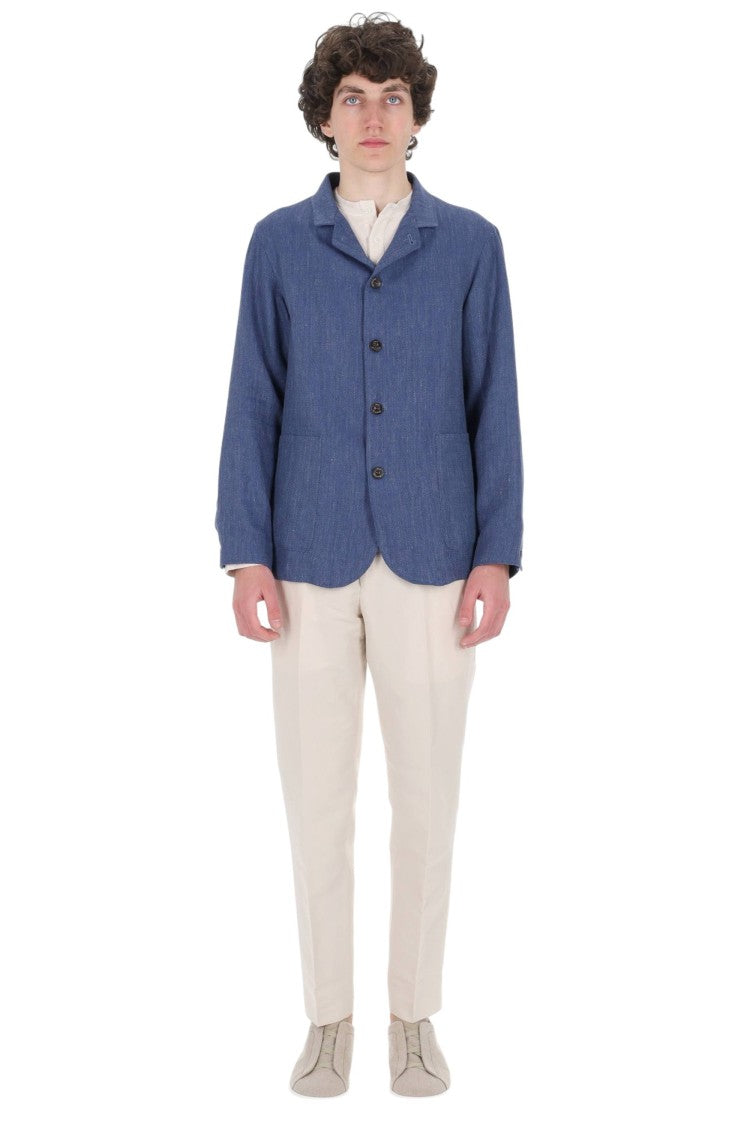 Finamore Frans Wool-Linen Tailored Blazer