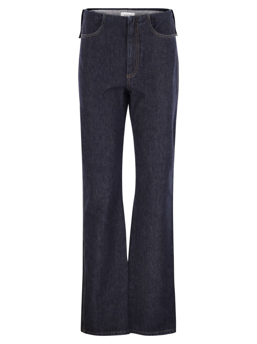 Sportmax Aligi1234 - 5-Pocket Dark Denim Pants