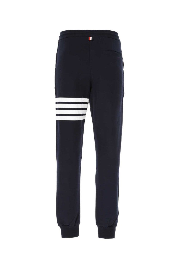 Thom Browne Navy Blue Cotton Joggers