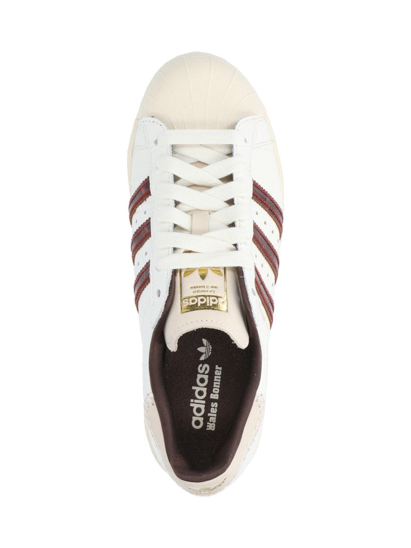 Adidas X Wales Bonner "Superstar" Sneakers, In Cream Leather, Crocodile Effect
