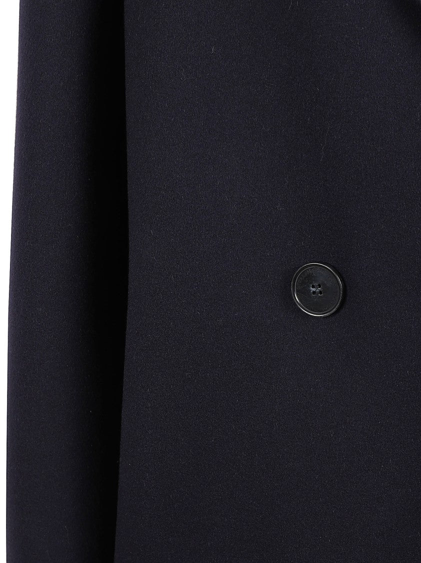 Stella Mccartney Double-Breasted Black Wool Coat