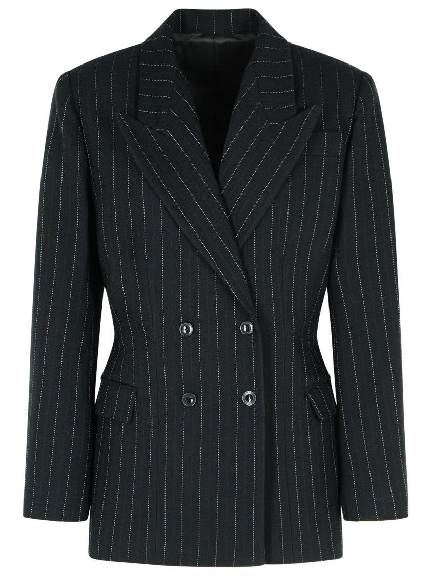 Isabel Marant Blazer In Virgin Wool And Black Cotton