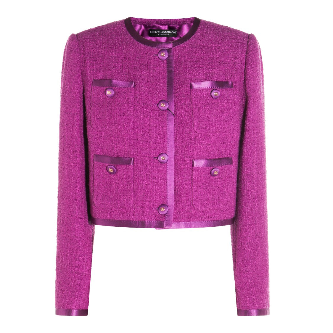 Dolce & Gabbana Violet Cotton Casual Jacket