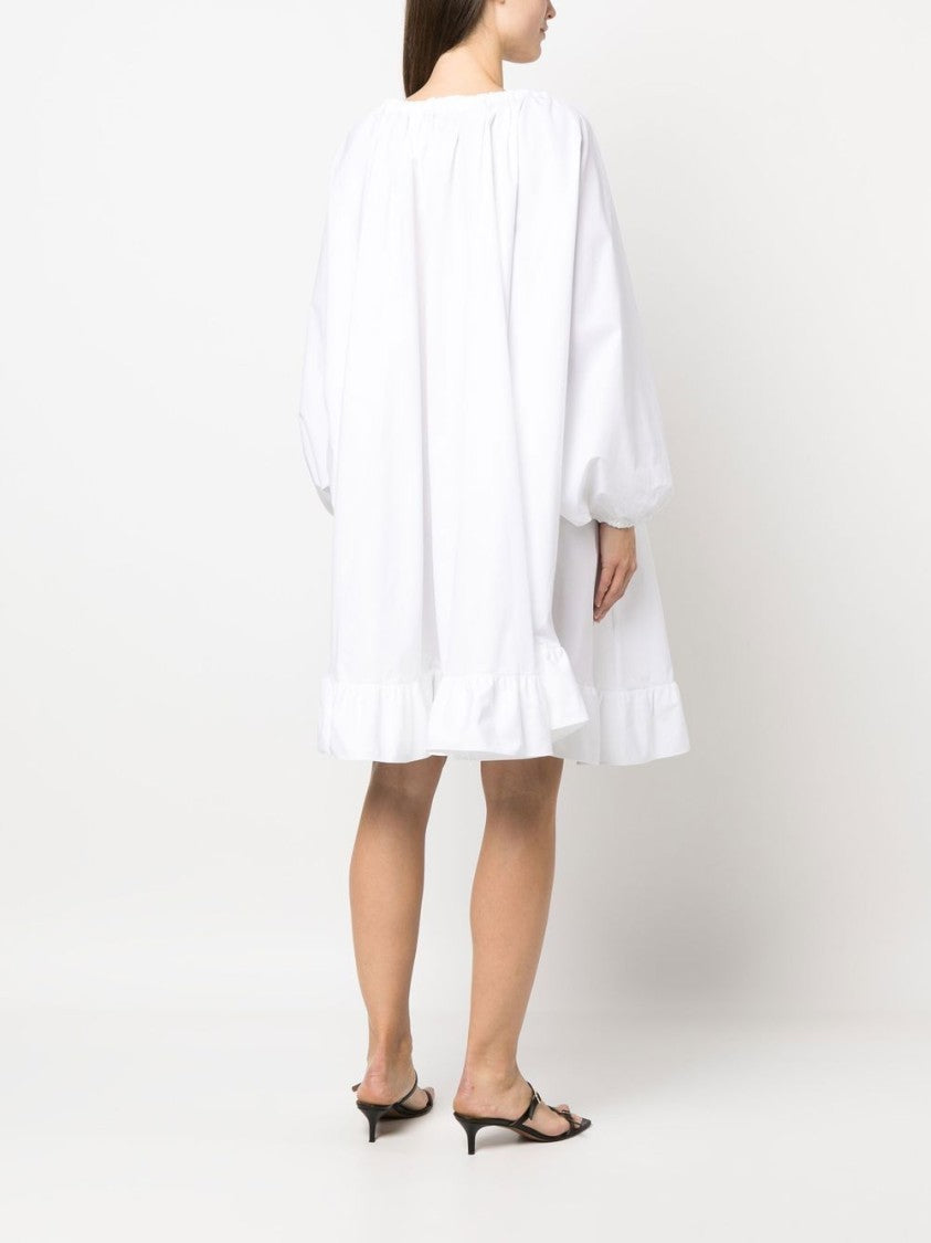 Patou Flowing Ruffled Hem Mini Dress