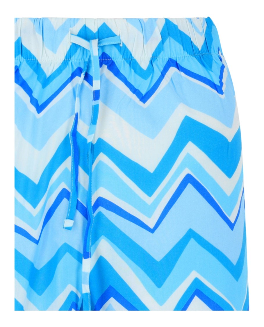 M Missoni High-Rise Striped Dolphin Hem Shorts With Drawstring Closure