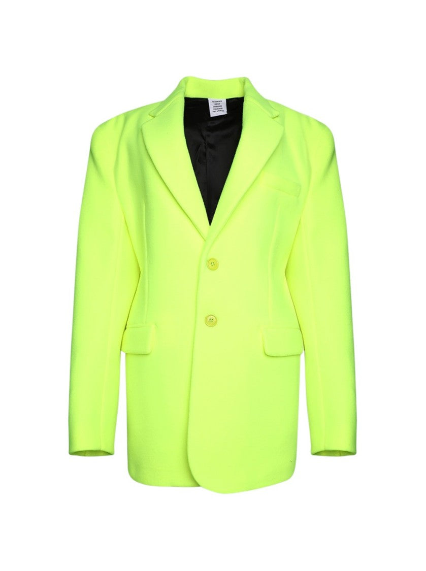 Vetements Fleece Tailored Blazer Jacket