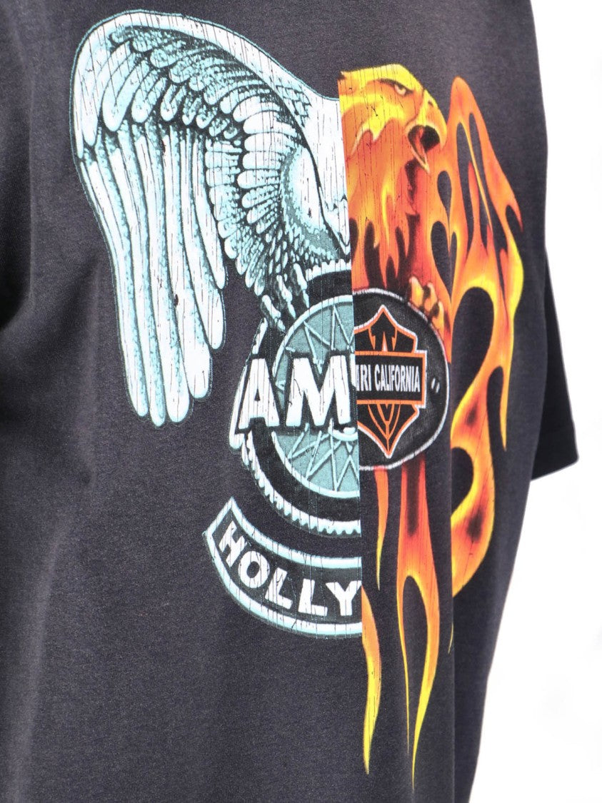 Amiri Crew Neck Graphic T-Shirt With Contrasting Print