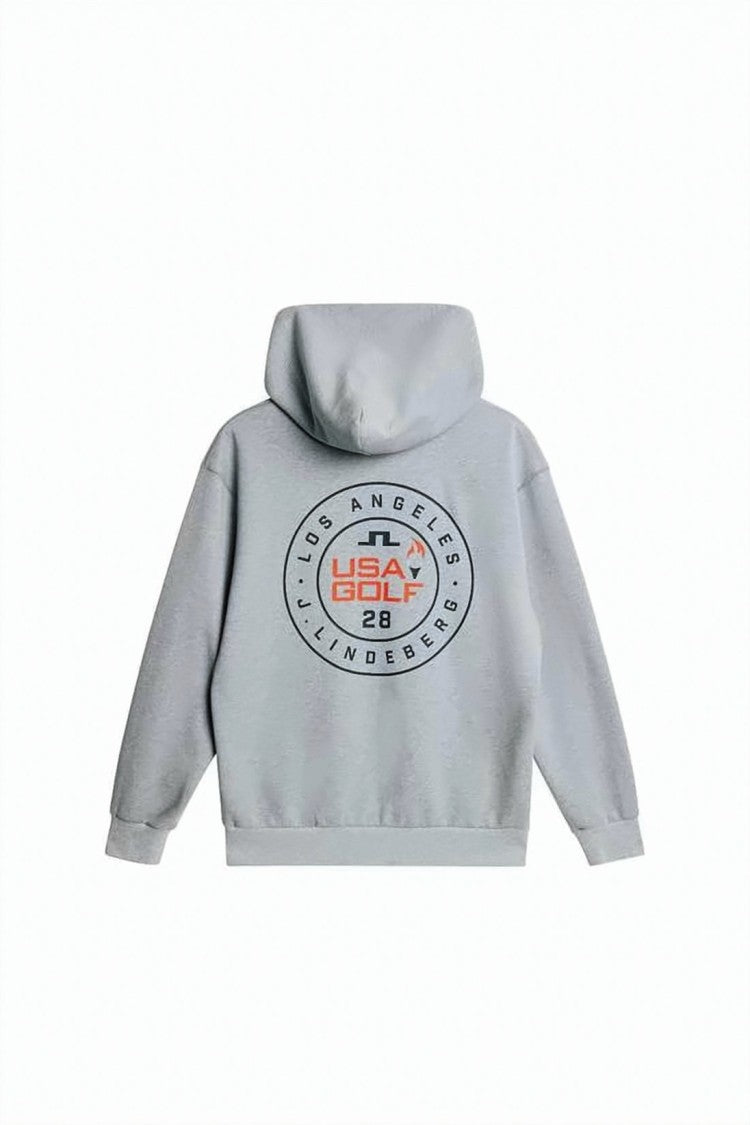 J Lindeberg Relaxed Fit Grey Hoodie