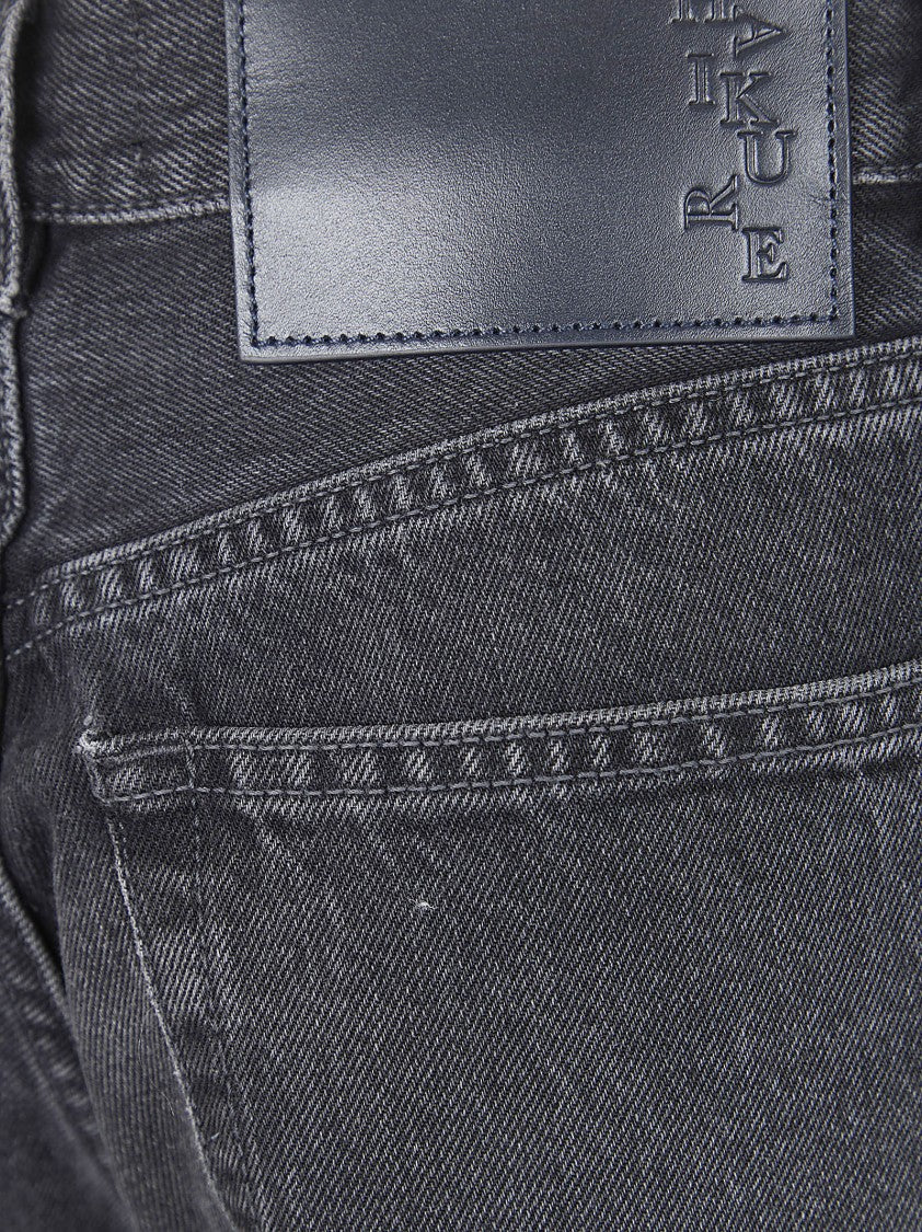Haikure Mid-Rise Black Wash Cotton Denim Jeans
