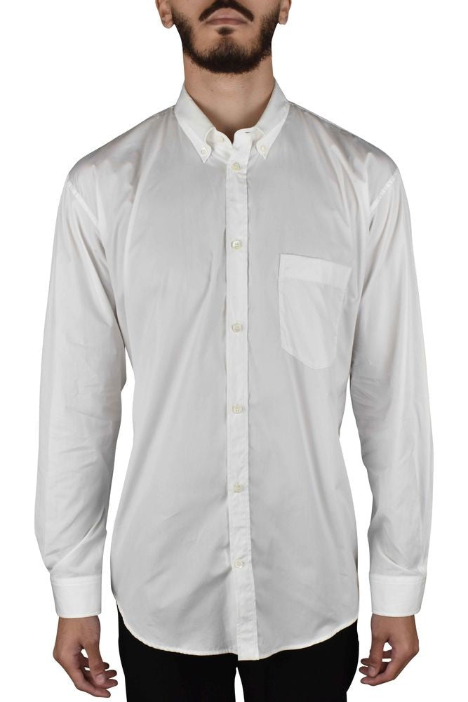 Balenciaga White Cotton Oversized Shirt