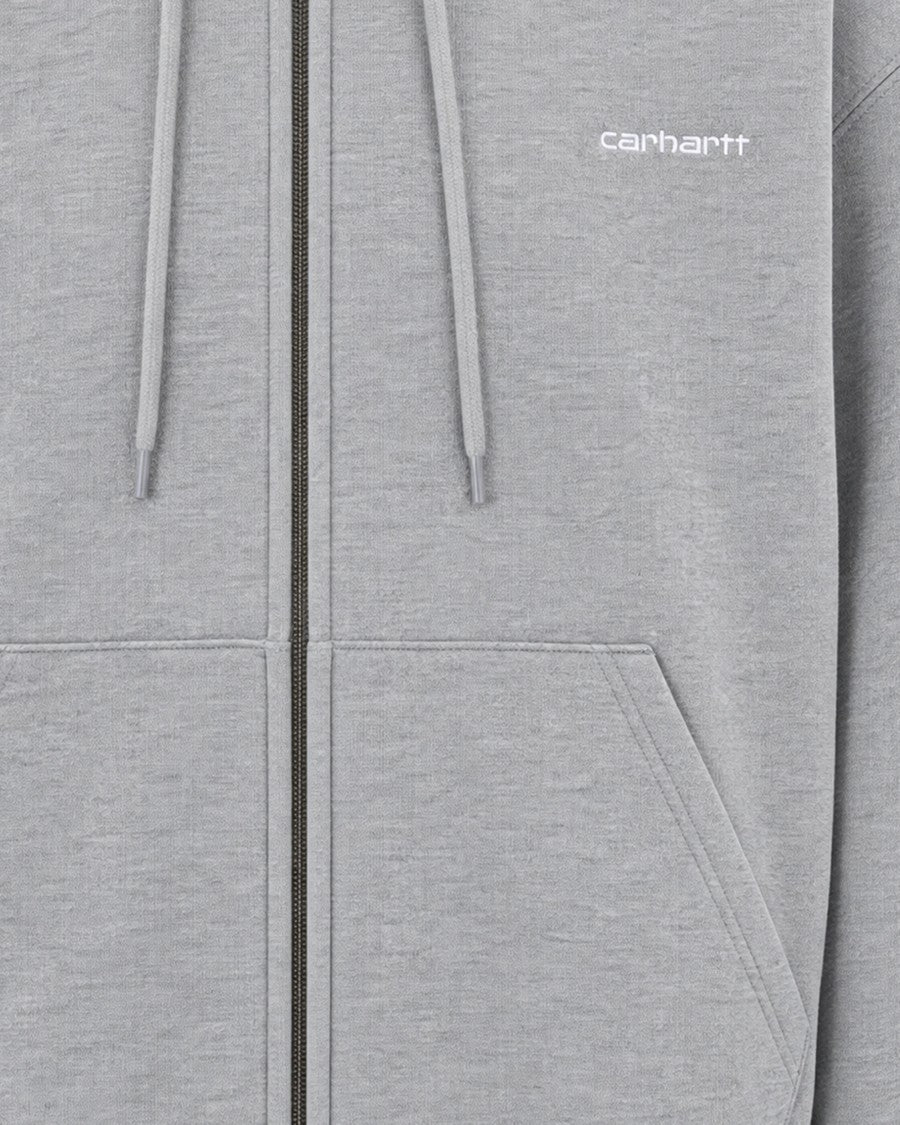 Carhartt Wip Grey Relaxed-Fit Hooded Zip-Up Sweatshirt