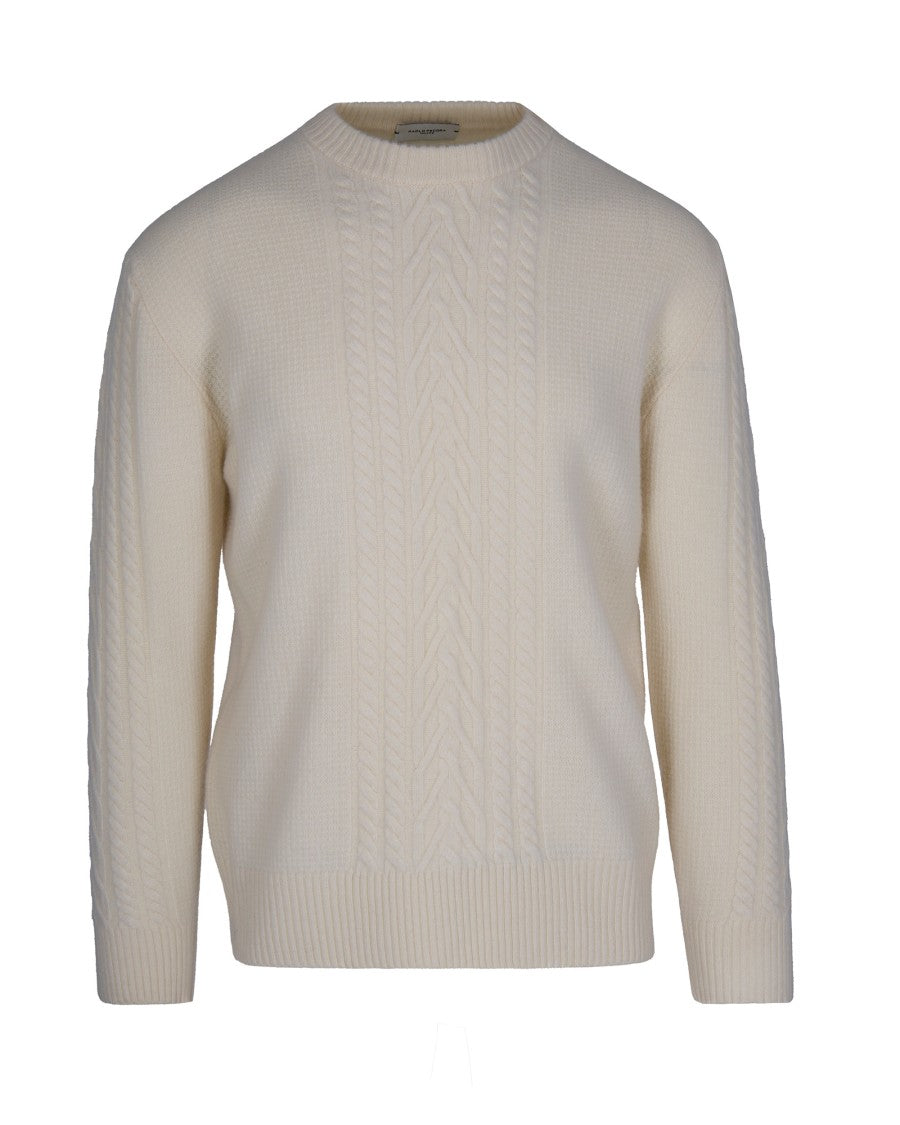 Paolo Pecora Cream Wool Sweater