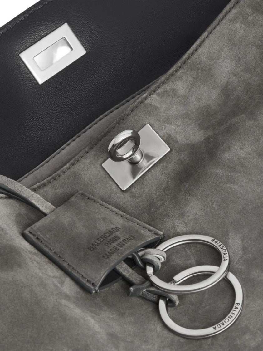 Balenciaga Grey Rodeo Small Suede Handbag