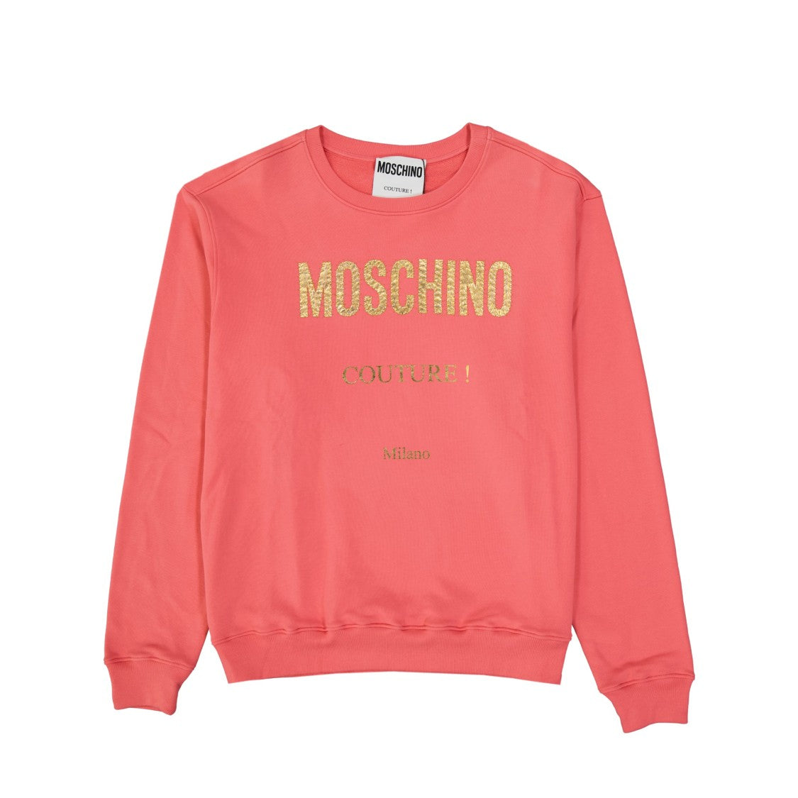 Moschino Pink Cotton Logo Sweatshirt