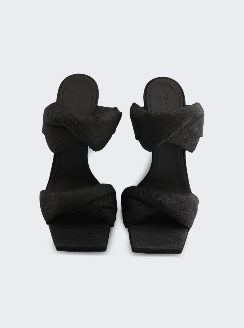 Rick Owens Twisted Cantilever 8 Sandals Black