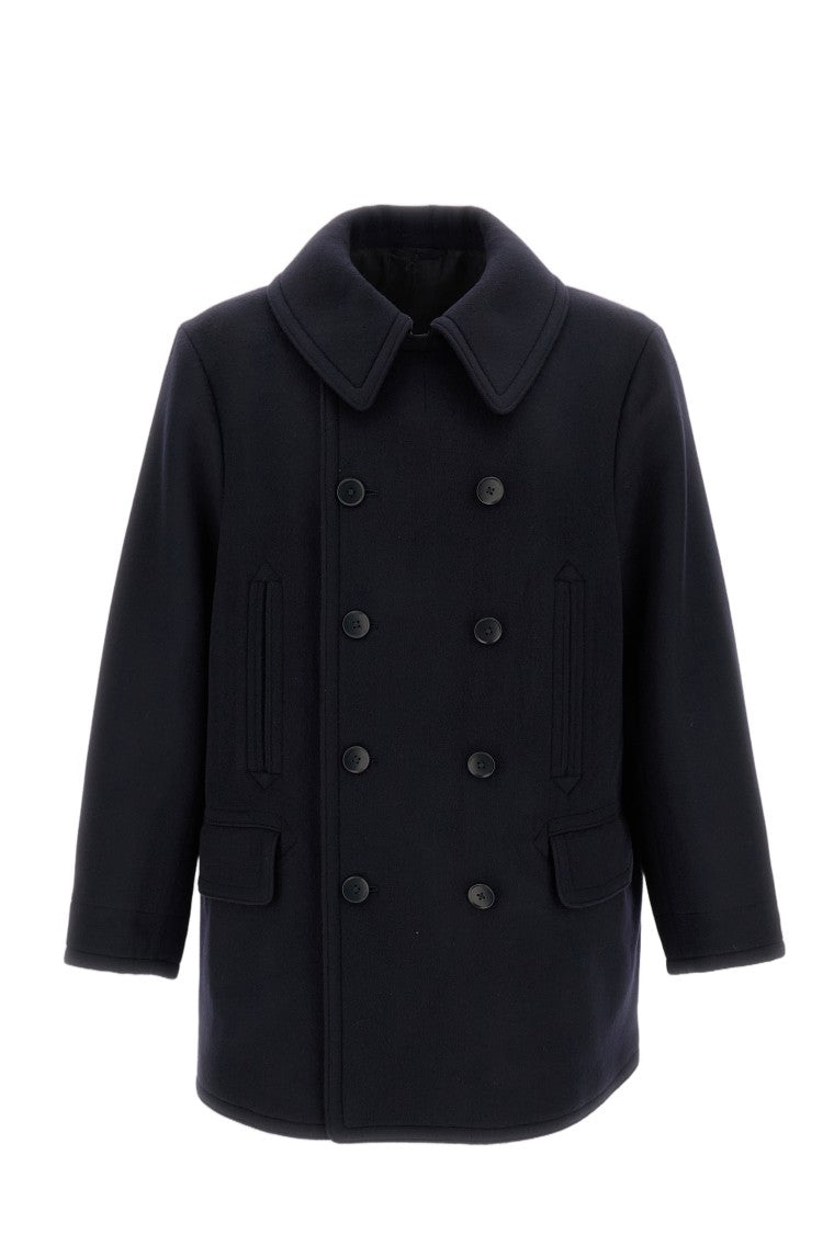 Kaptain Sunshine Relaxed Fit Double-Breasted Wool Peacoat