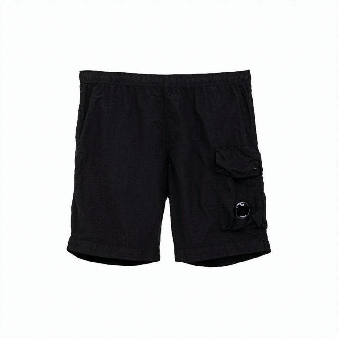 C.P. Company Solid Black Beach Shorts