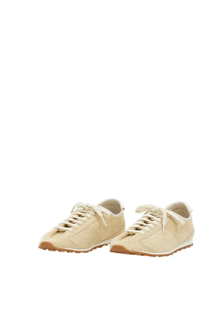 Jacquemus Ivory Les Tennis Suede Low-Top Sneakers