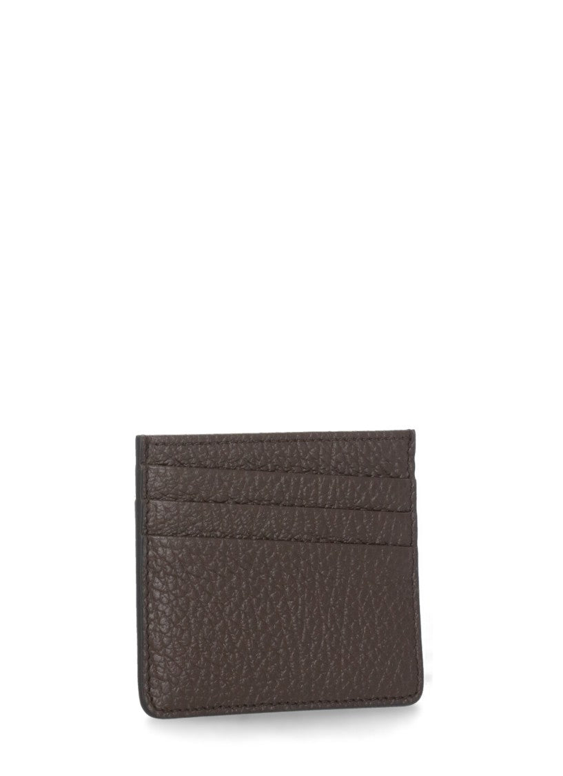 Maison Margiela Textured Brown Leather Four Stitches Wallet