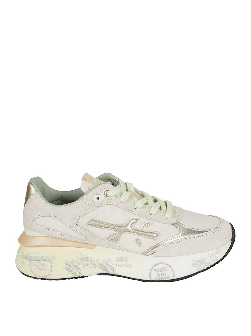 Premiata Lace-Up Sneakers With Cushioned Sole And Metallic Accents