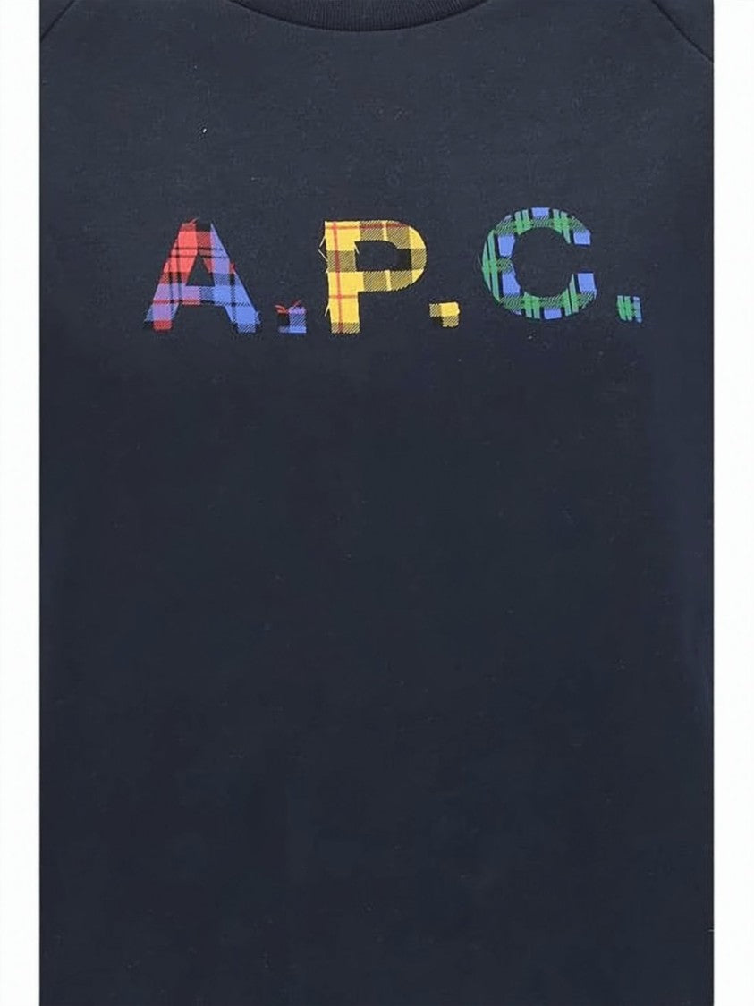 A.P.C. Relaxed Fit Long-Sleeve Sweatshirt With Plaid Logo