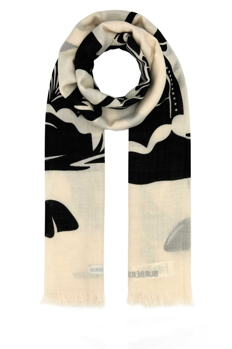 Burberry Embroidered Wool Scarf