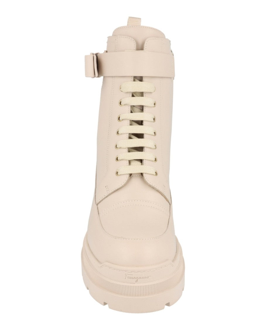 Ferragamo Lober Leather Ankle Boots