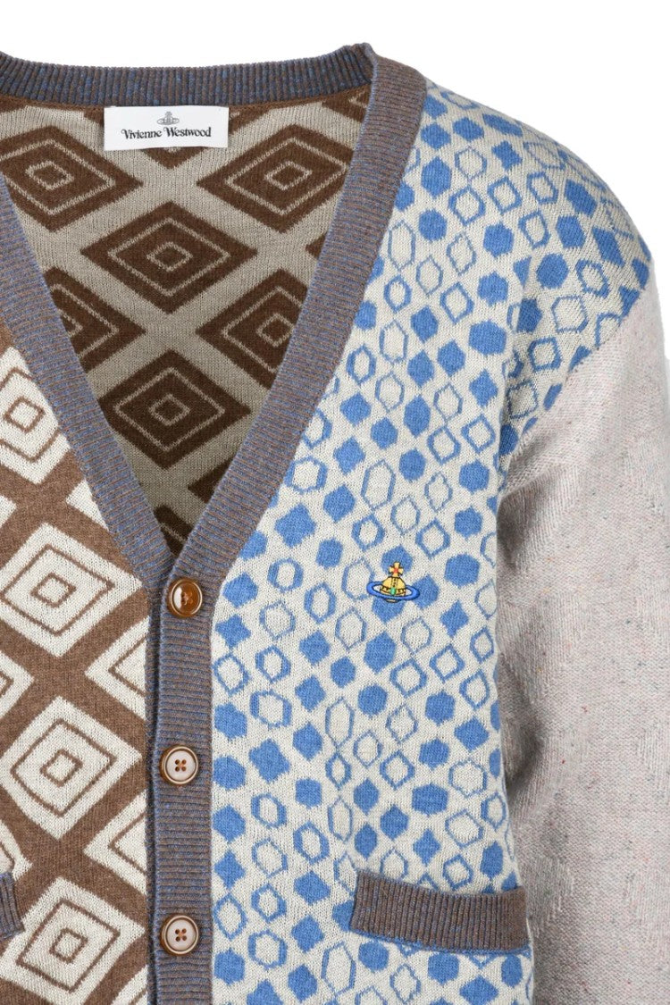 Vivienne Westwood Last Patched Cardigan - Beige/Brown