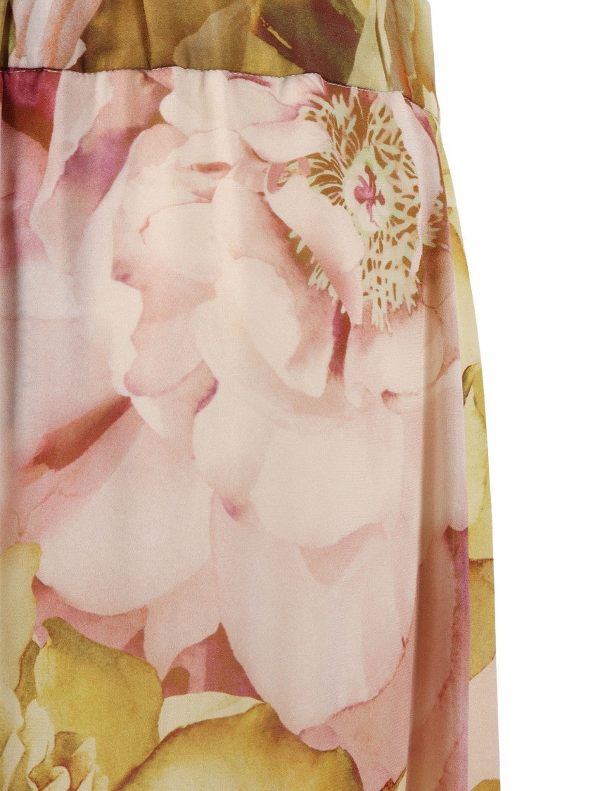 Clips Floral Print Straight-Leg Pants