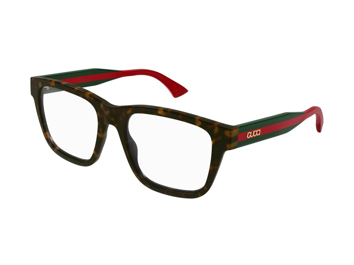 Gucci Gg1870o Striped Tortoiseshell Square Eyeglasses