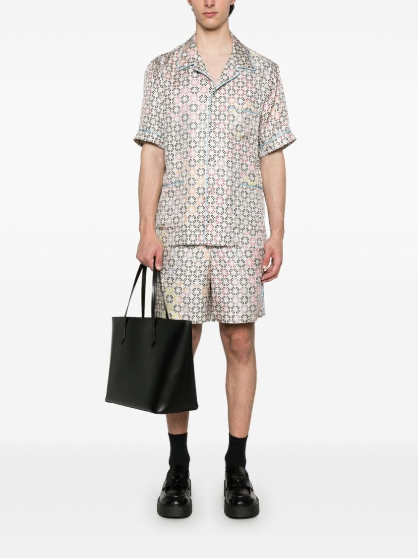Givenchy Ecru Multi Patch Pocket Short Shirt