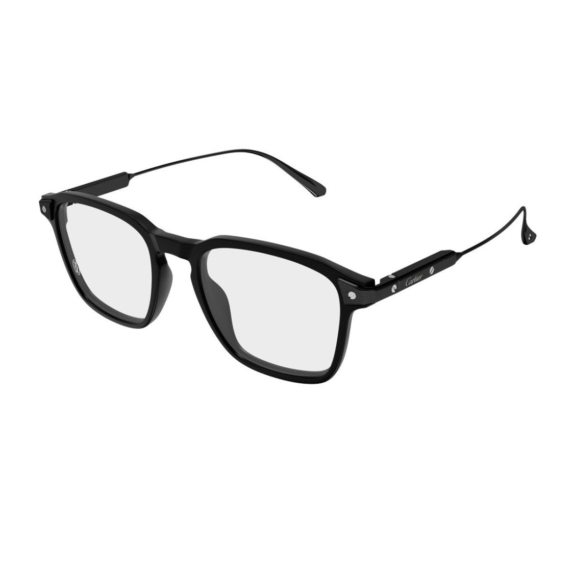 Cartier Black Santos De Cartier Acetate-Blend Glasses