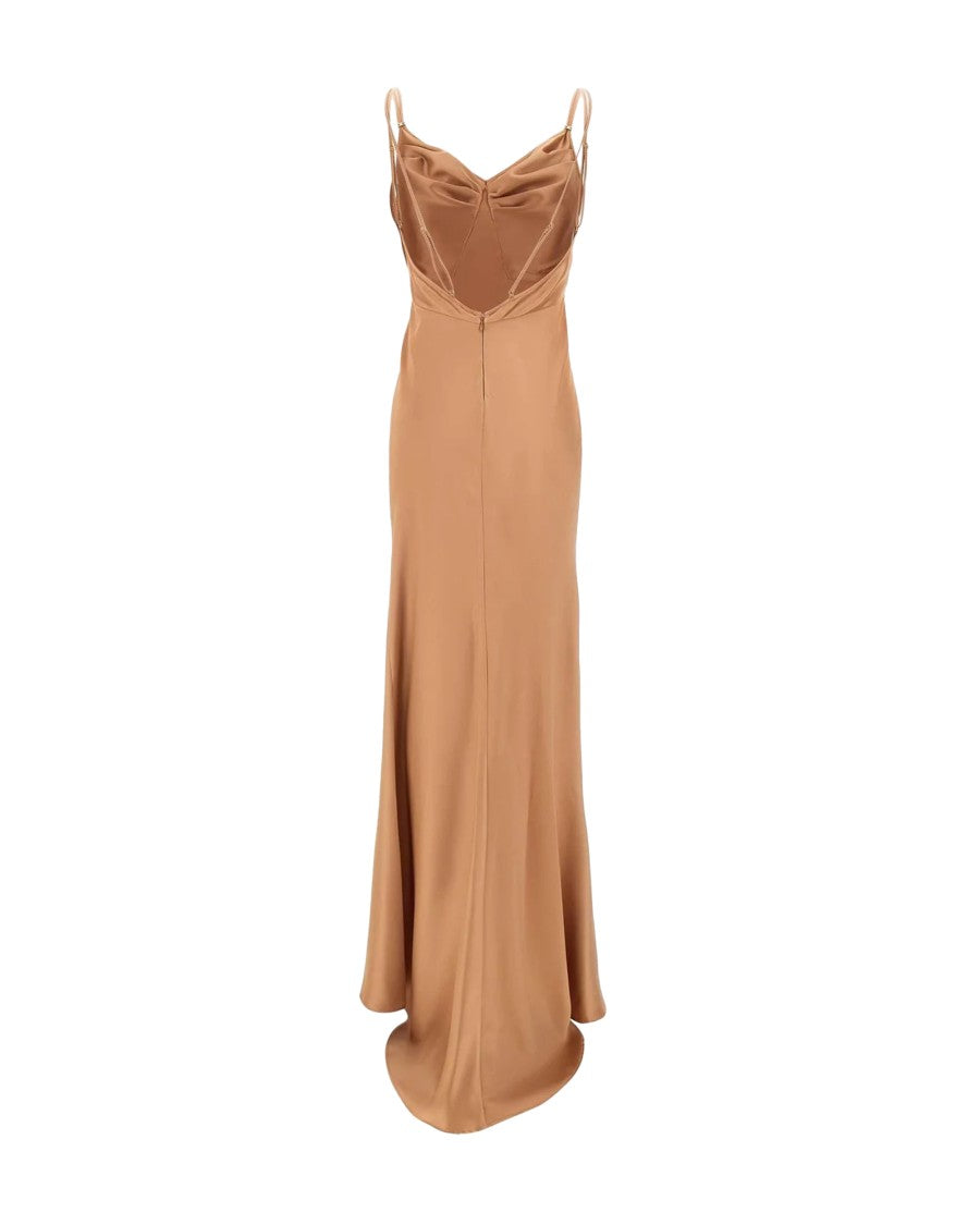 Elisabetta Franchi Suede Satin Dress