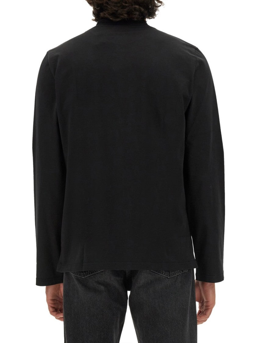 Courrèges Black T-Shirt With Subtle Logo