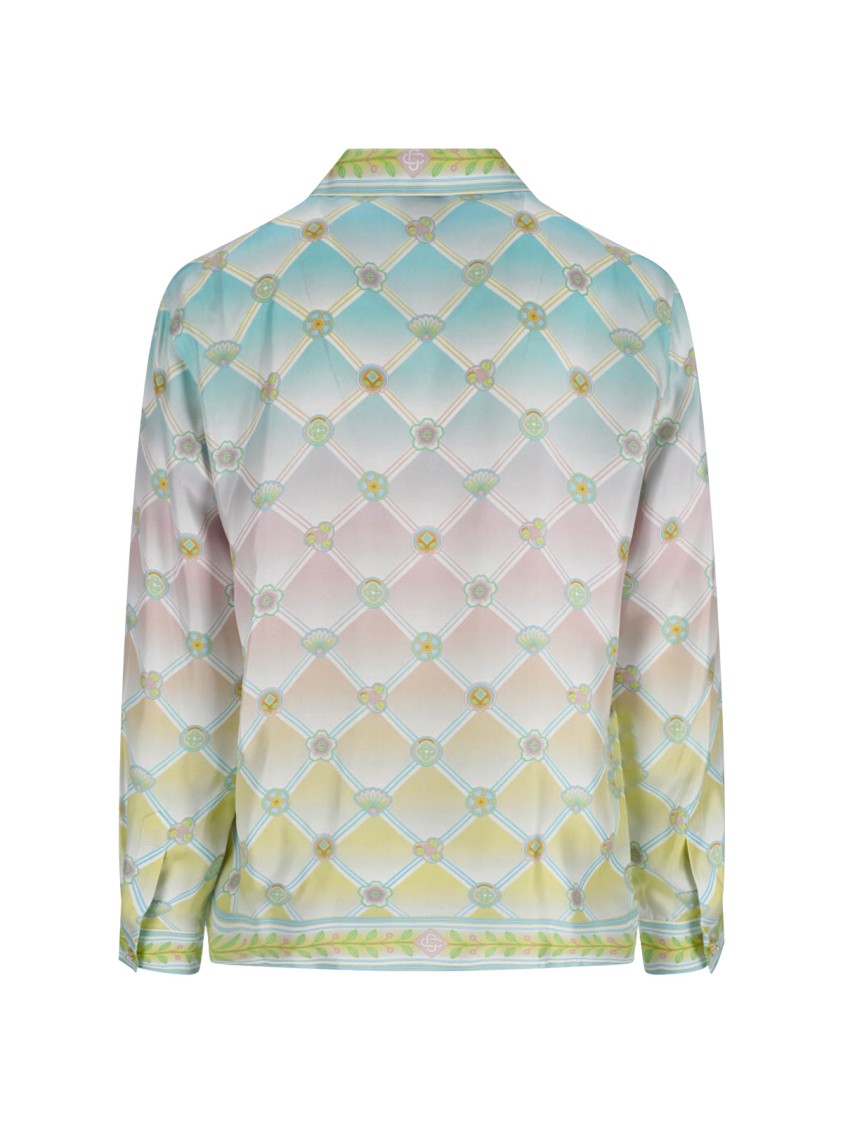 Casablanca Multicolour Pattern Casual Shirt With Classic Collar