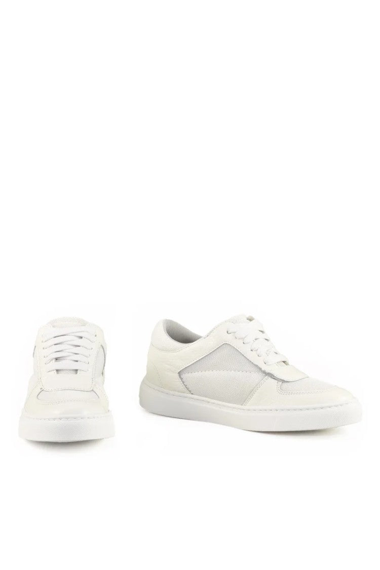 Fabiana Filippi Low-Top White Sneakers With Leather