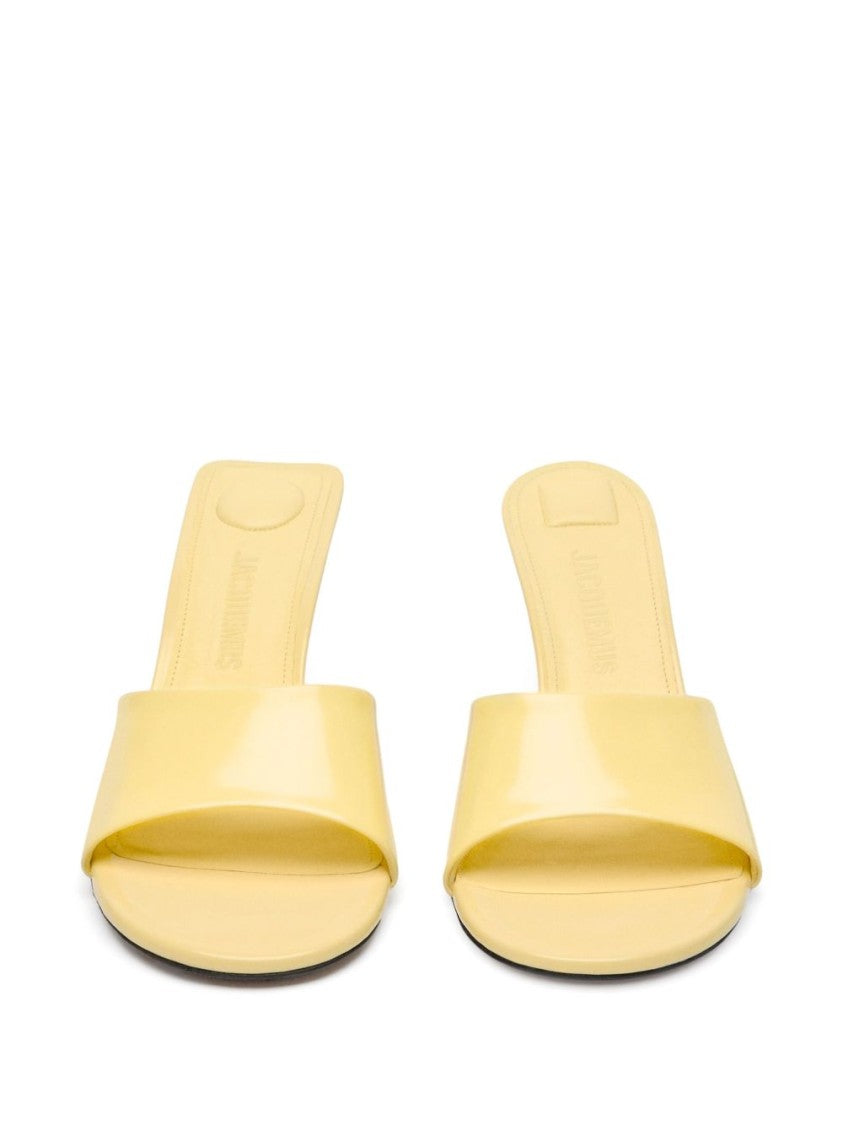 Jacquemus Les Cubisto Yellow Leather Mules