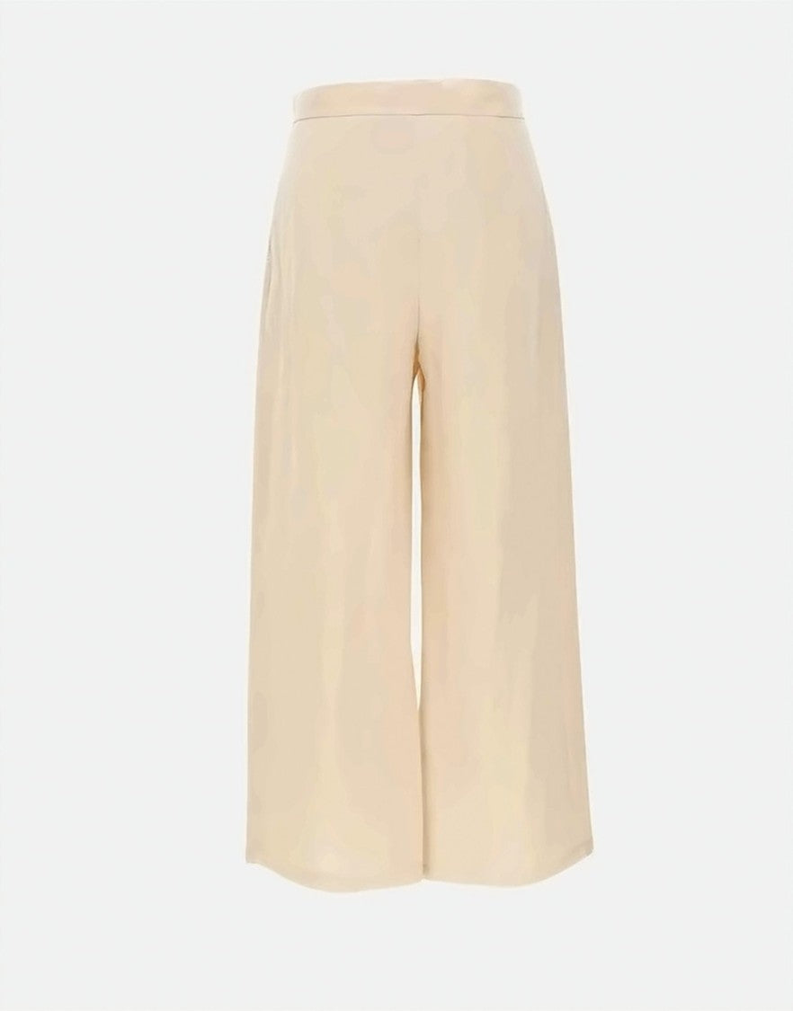 Max Mara Wide-Leg Cropped Pants With Clean Waistband