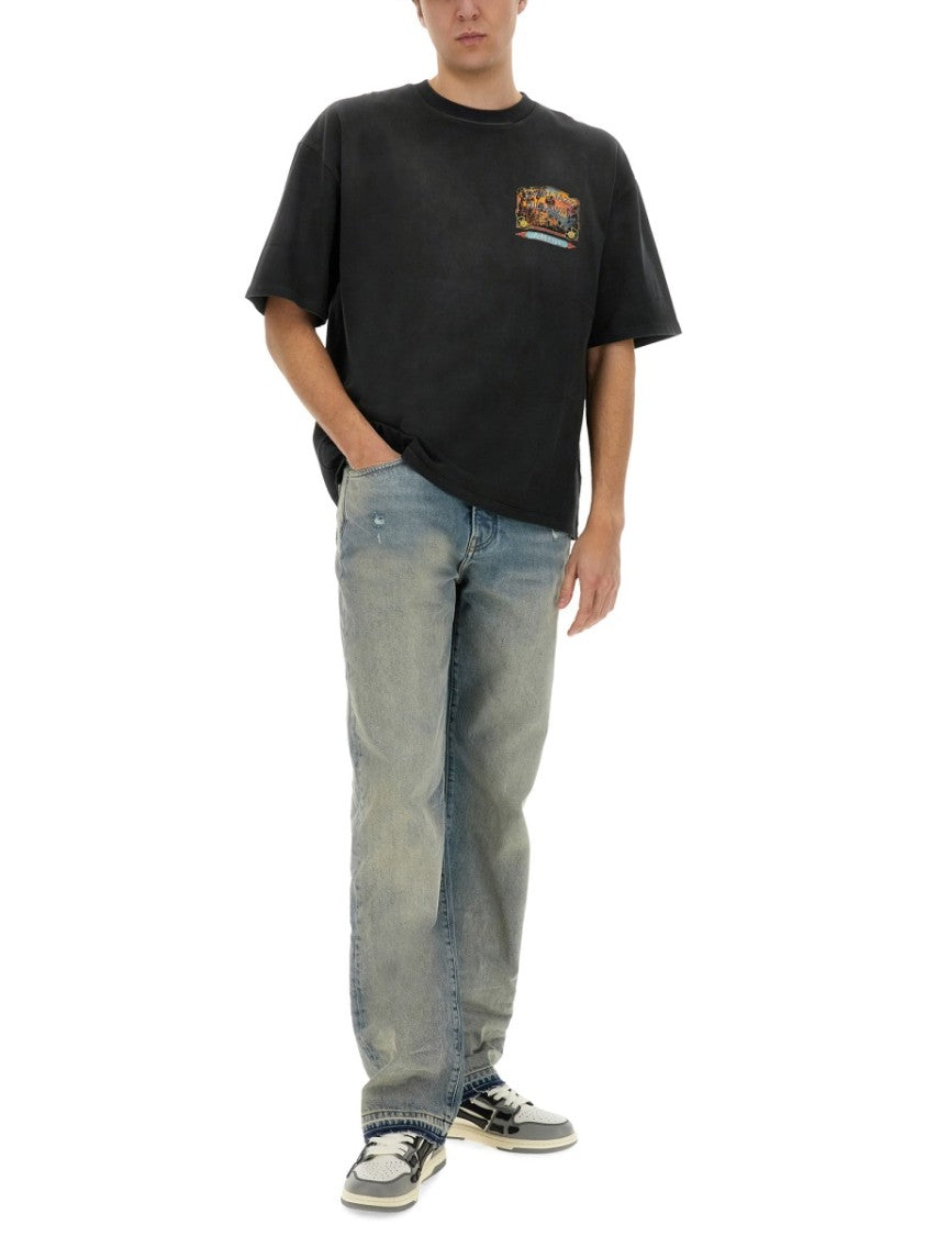 Amiri "Jazz Hideaway" Graphic Print Black T-Shirt