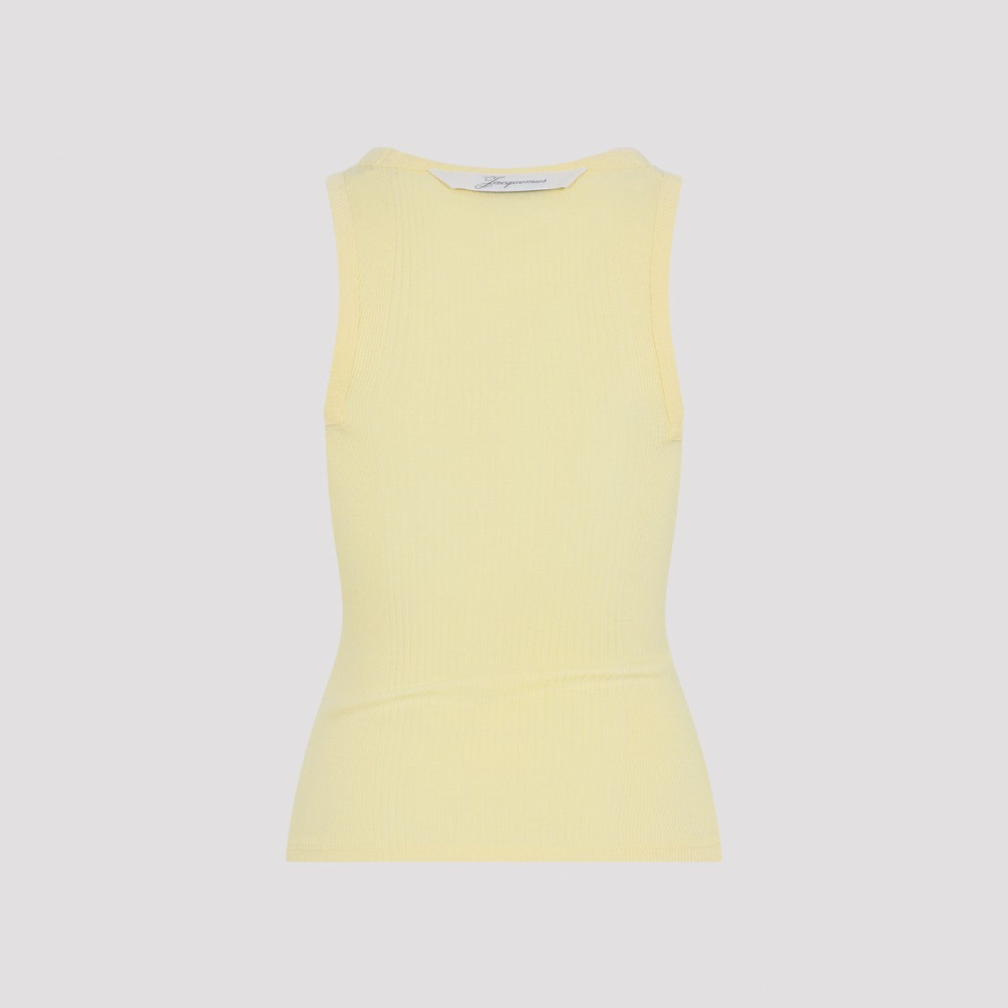 Jacquemus Ribbed Sleeveless Tank Top In Fiery Citrus Hues