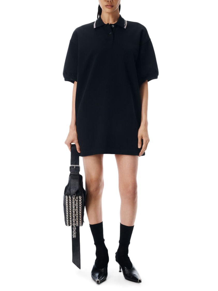 Alexander Wang Relaxed Puffed Sleeve Polo Mini Dress