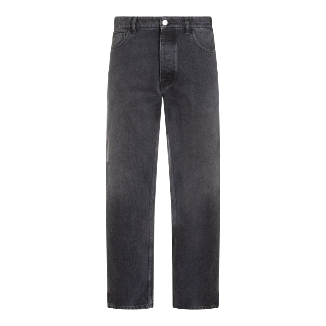 Marni Straight Leg Black Denim Jeans With Classic Five-Pocket Design