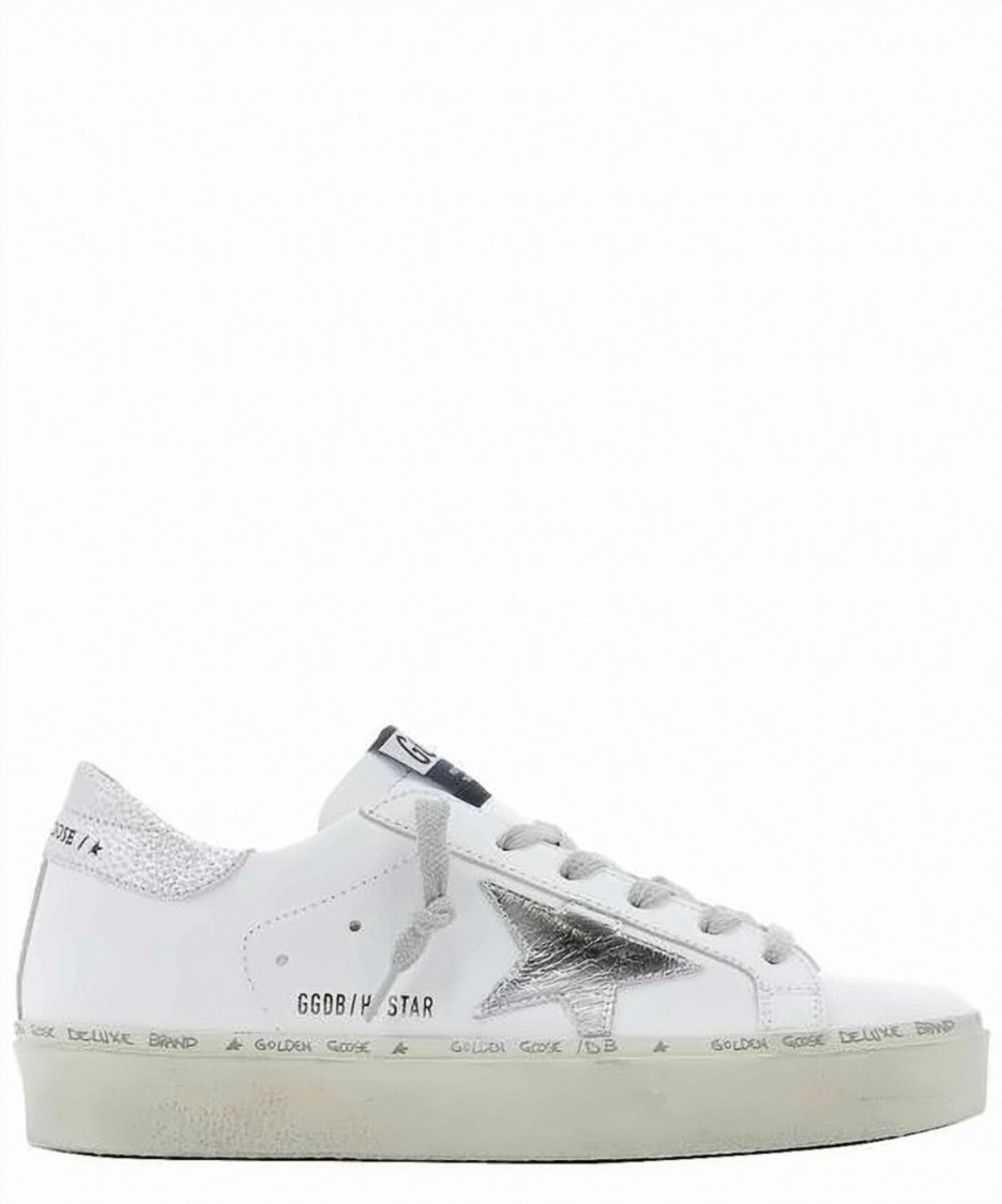 Golden Goose Low-Top White Sneakers With Silver Star Detail